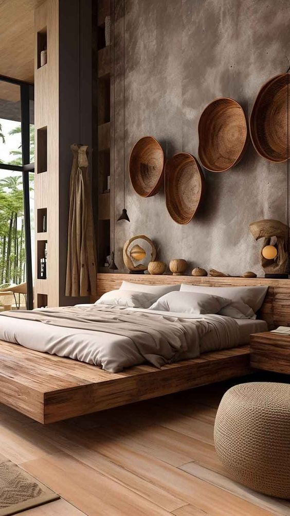 Tulum-inspired living room with natural materials.